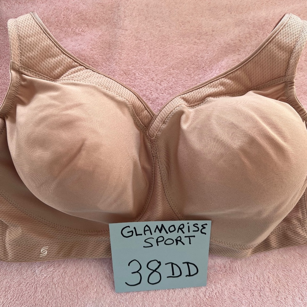 Glamorise Magic Lift Seamless Sport Bra Style 1006 Size 38DD